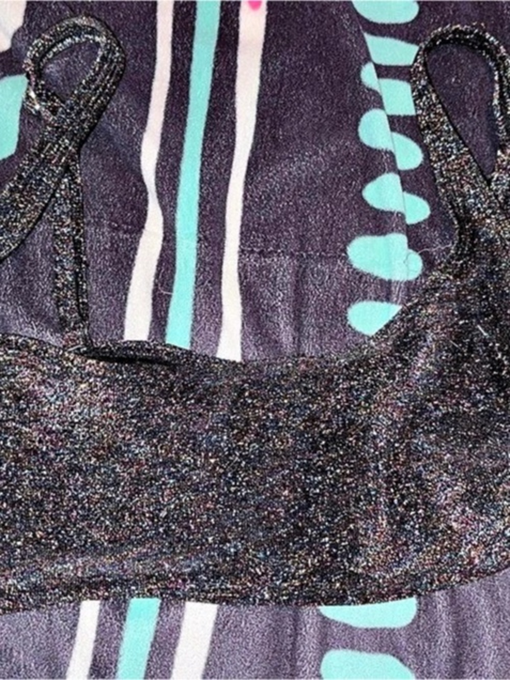 Xhilaration Bikini Top sparkly Black